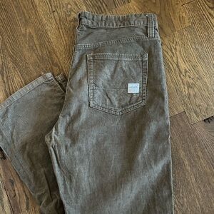 Eddie Bauer Mens Corduroy Pants Olive Green